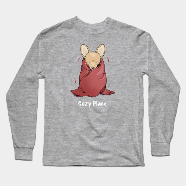 Cozy Place Chihuahua Long Sleeve T-Shirt by Bee and Clover Designs